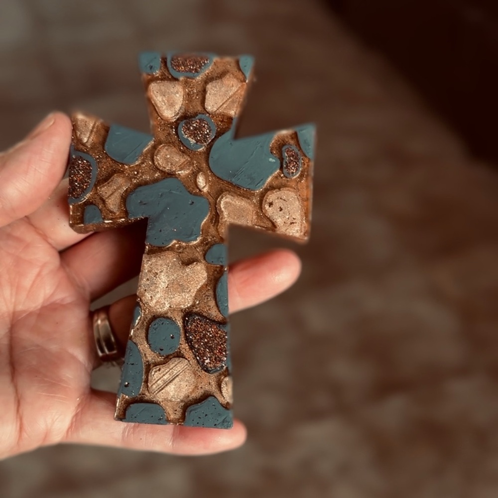 Leopard Print Cross car freshie